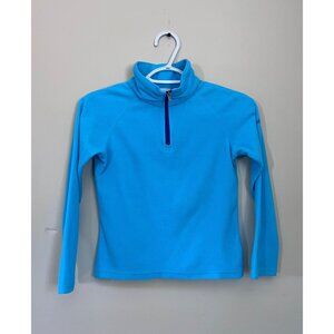 Columbia Boys Small 6/7 Light Blue Quarter Zip Long Sleeve High Neck Jacket Coat